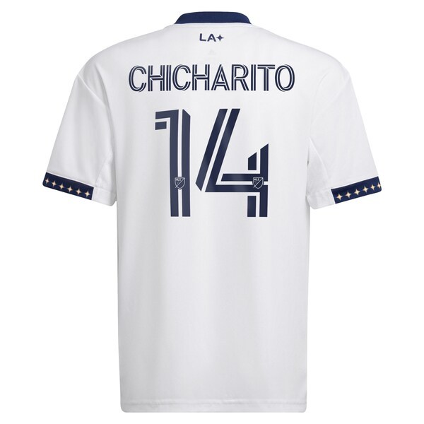 Chicharito LA Galaxy adidas Youth 2022 City of Dreams Kit Replica Player Jersey - White
