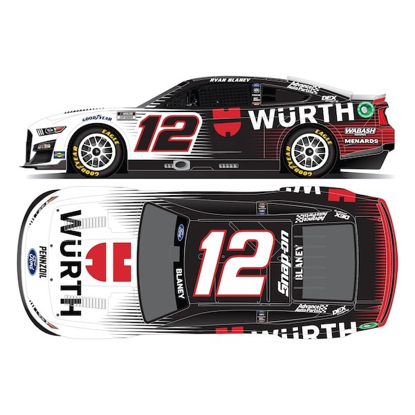 Ryan Blaney Action Racing 2022 #12 Wurth 1:24 Regular Paint Die-Cast Ford Mustang