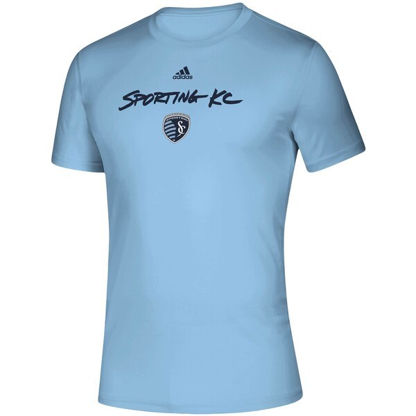 Sporting Kansas City adidas Wordmark Goals T-Shirt - Light Blue