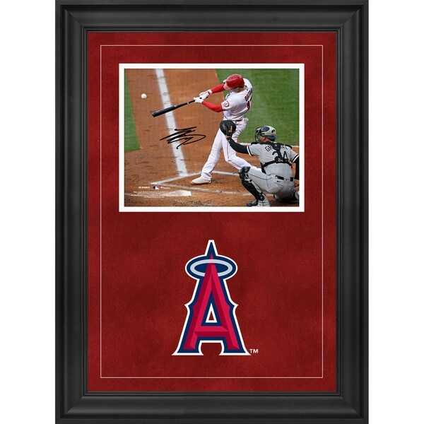 Shohei Ohtani Los Angeles Angels Fanatics Authentic Autographed Deluxe Framed 8" x 10" Hitting Photograph