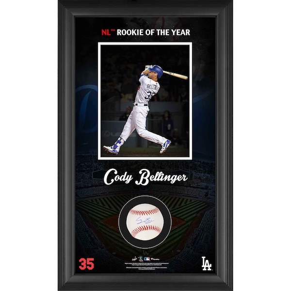 Cody Bellinger Los Angeles Dodgers Fanatics Authentic Framed Autographed Rookie of the Year Baseball Collage Shadowbox