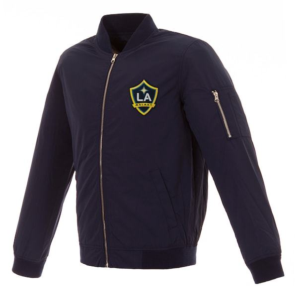 LA Galaxy JH Design Nylon Full-Zip Bomber Jacket - Navy