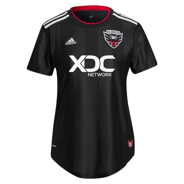 D.C. United adidas Women's 2022 Black & Red Kit Replica Custom Jersey - Black