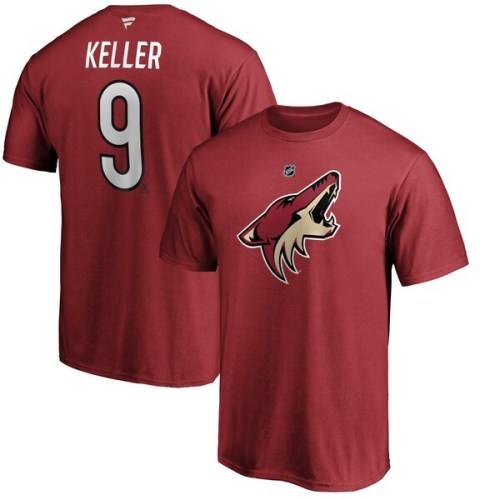 Clayton Keller Arizona Coyotes Fanatics Branded Authentic Stack Player Name & Number T-Shirt - Garnet