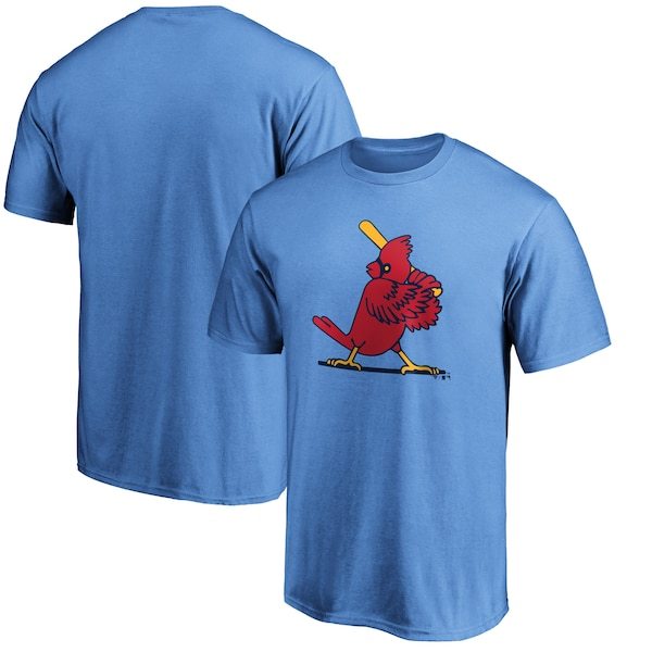 St. Louis Cardinals Fanatics Branded Cooperstown Collection Forbes Team T-Shirt - Light Blue