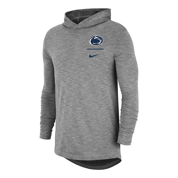 Penn State Nittany Lions Nike Slub Space-Dye Performance Long Sleeve Hoodie T-Shirt - Gray