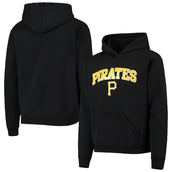 Pittsburgh Pirates Stitches Youth Pullover Fleece Hoodie - Black