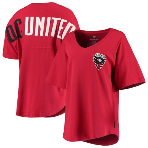 D.C. United Fanatics Branded Women's Spirit Jersey V-Neck T-Shirt - Red