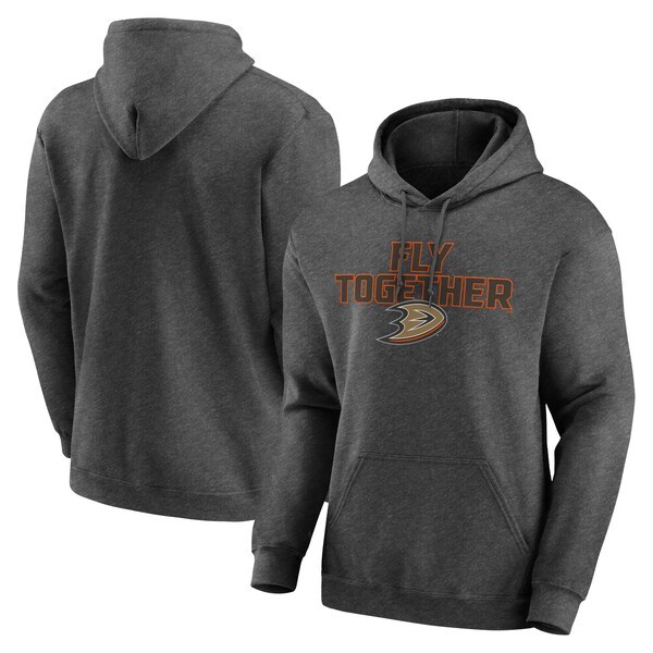 Anaheim Ducks Victory Earned Pullover Hoodie - Heathered Charcoal
