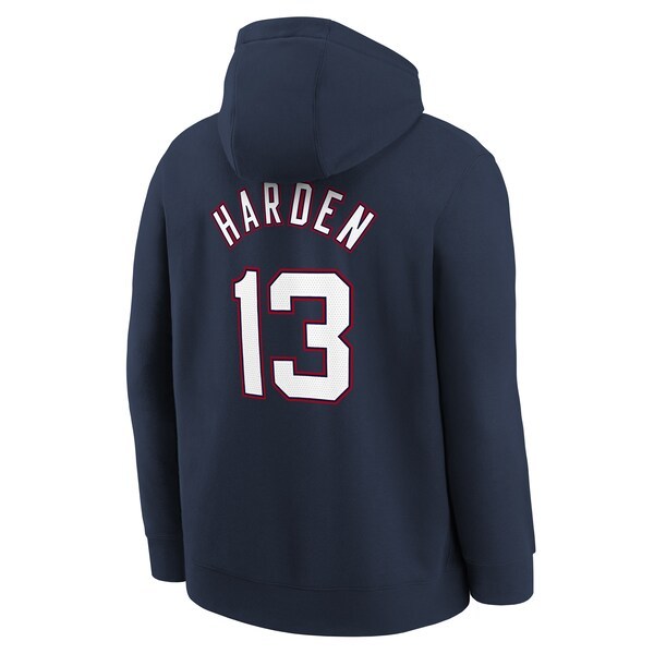James Harden Brooklyn Nets Nike Youth 2021/22 City Edition Name & Number Pullover Hoodie - Navy