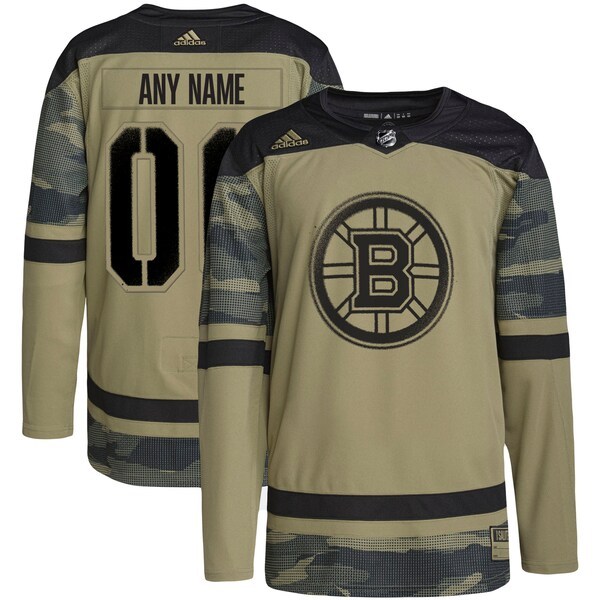 Boston Bruins adidas Military Appreciation Team Authentic Custom Practice Jersey - Camo