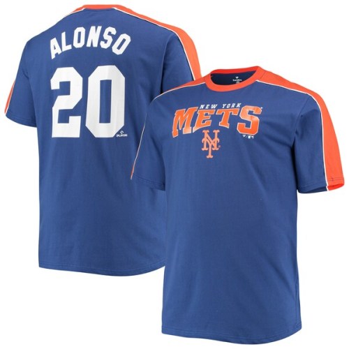 Pete Alonso New York Mets Big & Tall Fashion Piping Player T-Shirt - Royal/Orange