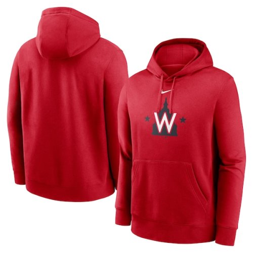 Washington Nationals Nike Alternate Logo Club Pullover Hoodie - Red