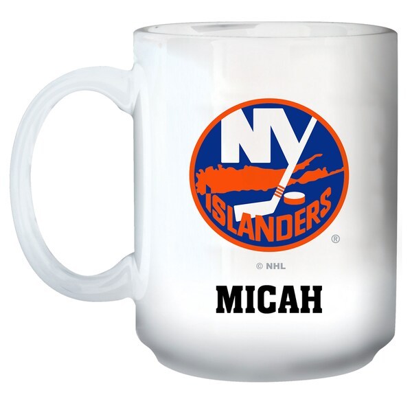 New York Islanders 15oz. Personalized Mug - White