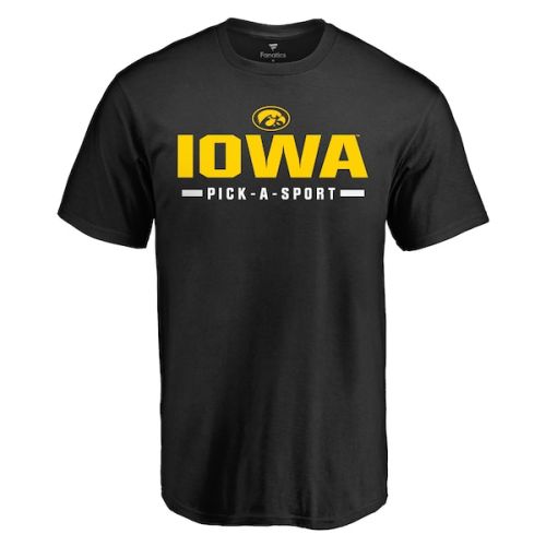 Iowa Hawkeyes Custom Sport Wordmark T-Shirt - Black