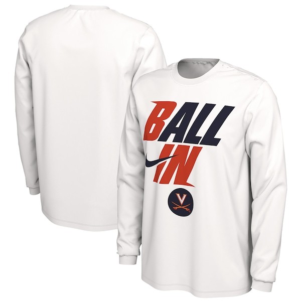 Virginia Cavaliers Nike Ball In Bench Long Sleeve T-Shirt - White