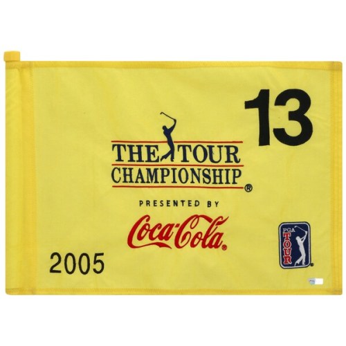 PGA TOUR Fanatics Authentic Event-Used #13 Yellow Pin Flag from THE TOUR Championship on November 3rd to 6th, 2005