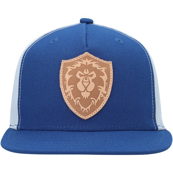 World of Warcraft J!NX Alliance Leather Emblem Snapback Hat - Blue