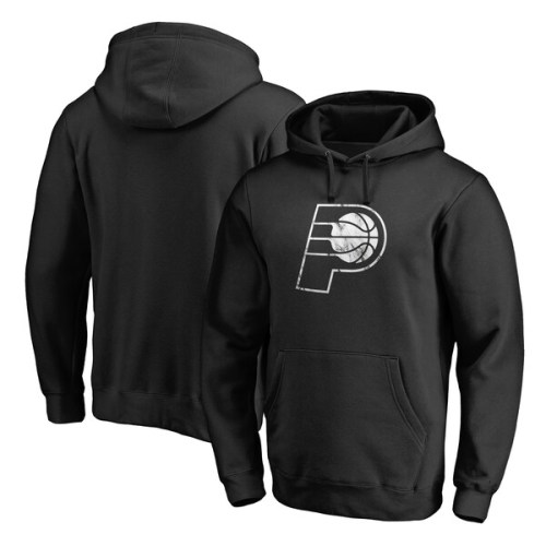 Indiana Pacers Fanatics Branded Marble Logo Pullover Hoodie - Black