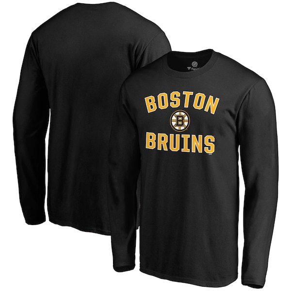 Boston Bruins Fanatics Branded Team Victory Arch Long Sleeve T-Shirt - Black