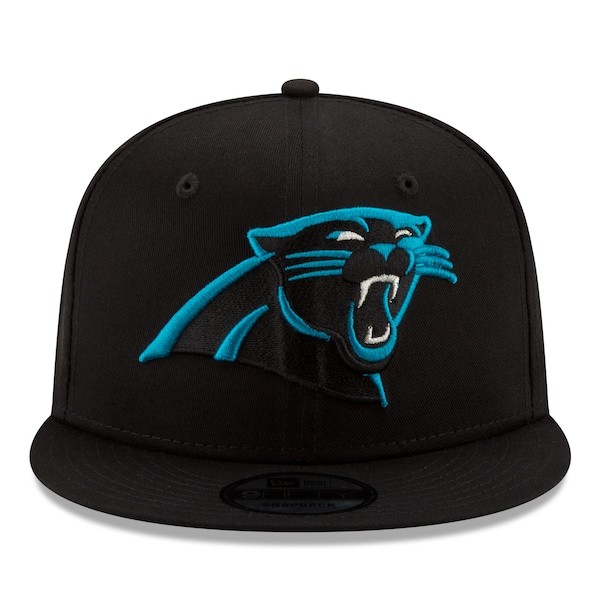 Carolina Panthers New Era Basic 9FIFTY Adjustable Snapback Hat - Black