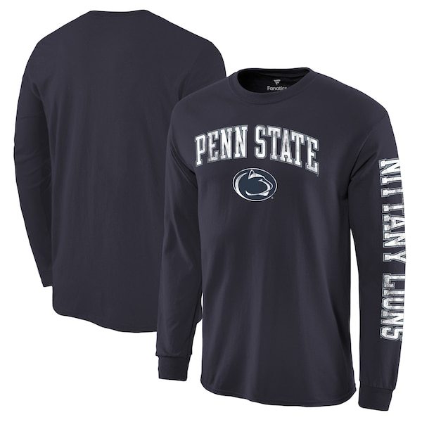 Penn State Nittany Lions Fanatics Branded Distressed Arch Over Logo Long Sleeve Hit T-Shirt - Navy