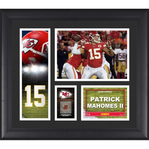 Patrick Mahomes II Kansas City Chiefs Fanatics Authentic Framed 15" x 17" Player Collage with a Piece of Game-Used Football