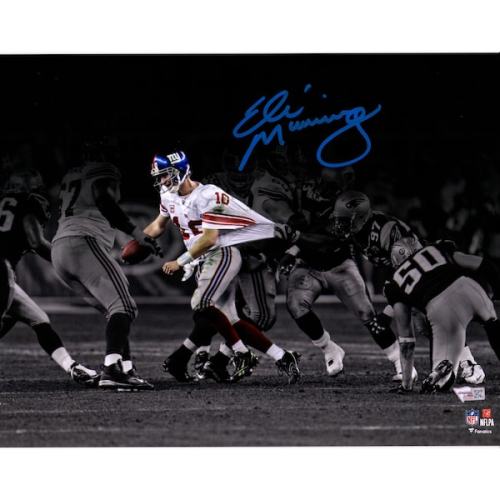 Eli Manning New York Giants Fanatics Authentic Autographed 11" x 14" Super Bowl XLII Escaping Spotlight Photograph