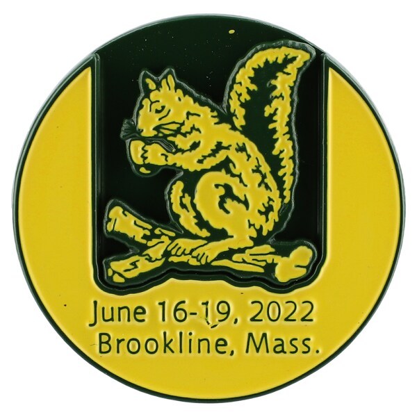 2022 U.S. Open White/Yellow Squirrel Cutout Mondomark Ball Marker