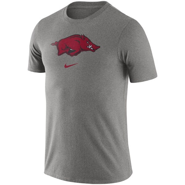 Arkansas Razorbacks Nike Essential Logo T-Shirt - Heathered Gray