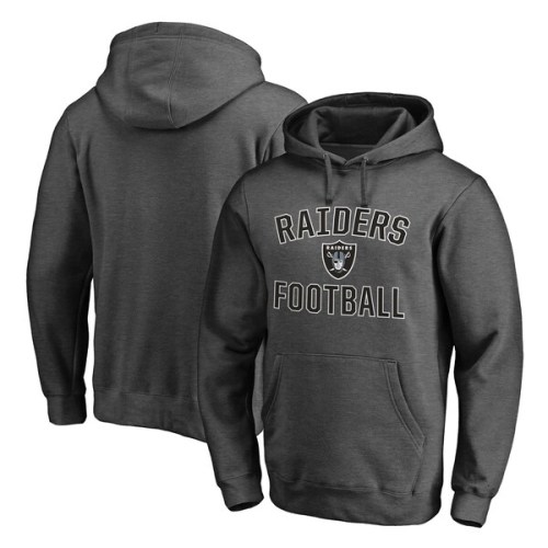 Las Vegas Raiders Fanatics Branded Victory Arch Team Pullover Hoodie - Heathered Charcoal