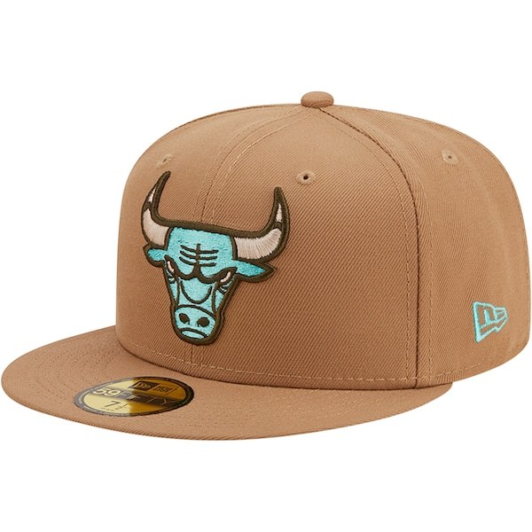 Chicago Bulls New Era 75th Anniversary 59FIFTY Fitted Hat - Khaki