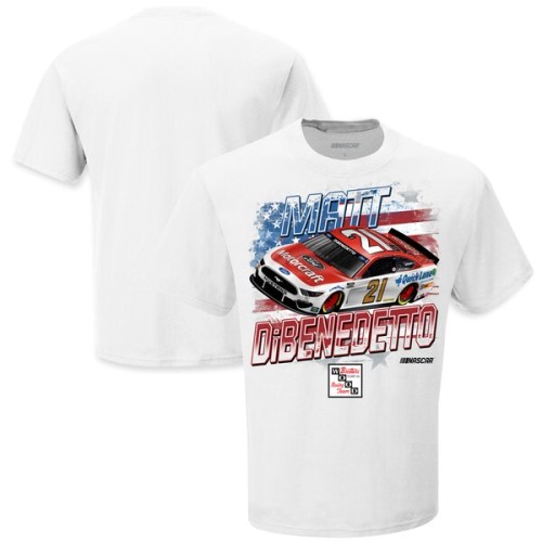Matt DiBenedetto Checkered Flag Old Glory T-Shirt - White