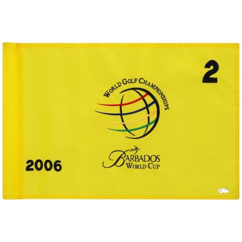 PGA TOUR Fanatics Authentic Event-Used #2 Yellow Pin Flag from The Barbados World Cup on December 4th to 10th, 2006