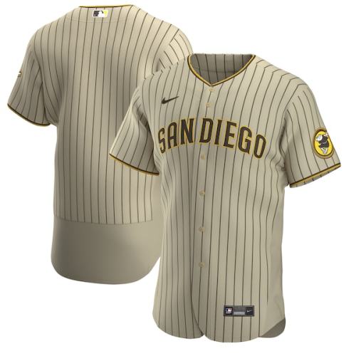 San Diego Padres Nike Alternate Authentic Team Jersey - Tan/Brown