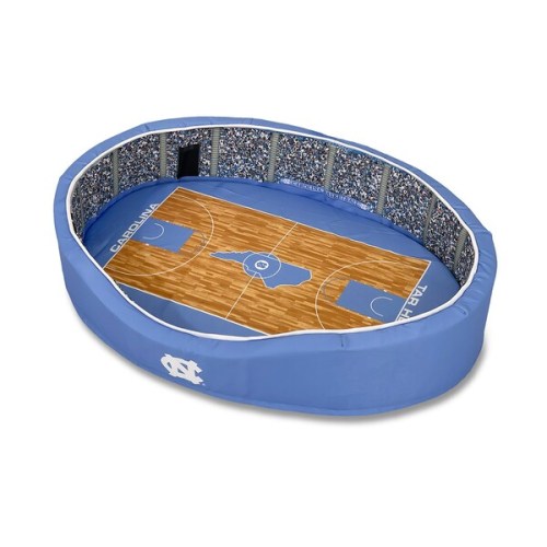 North Carolina Tar Heels 34'' x 22'' x 7'' Medium Basketball Stadium Oval Dog Bed - Carolina Blue/White