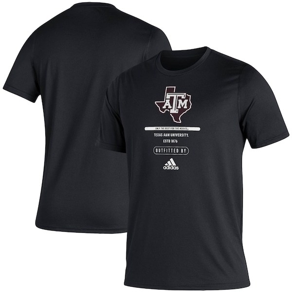 Texas A&M Aggies adidas Sideline Locker Tag Creator AEROREADY T-Shirt - Black