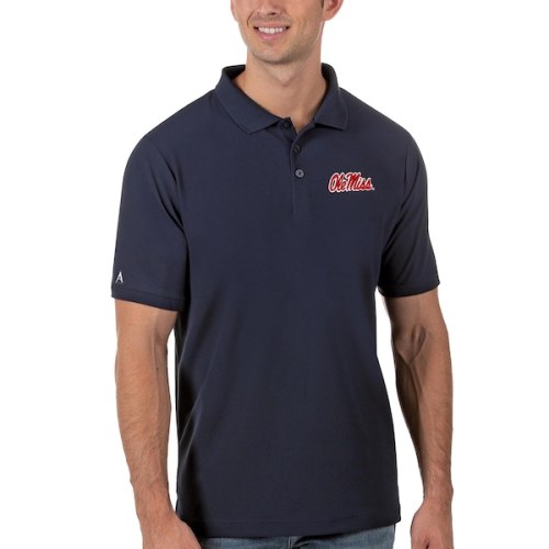 Ole Miss Rebels Antigua Legacy Pique Polo - Navy