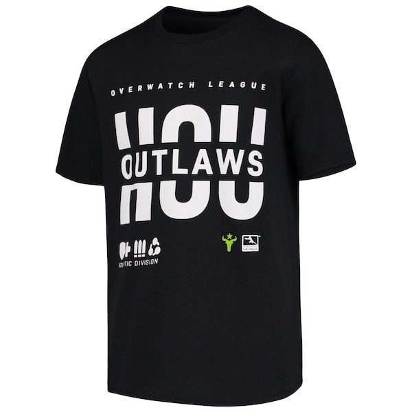 Houston Outlaws Youth Overwatch League Splitter T-Shirt - Black