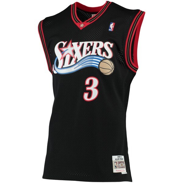 Allen Iverson Philadelphia 76ers Mitchell & Ness Big & Tall Hardwood Classics Jersey - Black