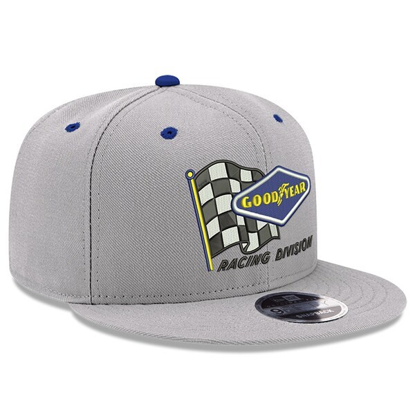 NASCAR New Era Goodyear 9FIFTY Snapback Adjustable Hat - Gray