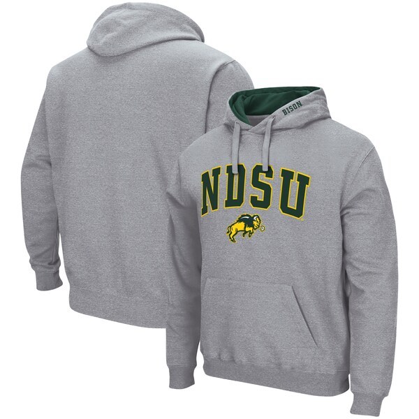 NDSU Bison Colosseum Arch and Logo Pullover Hoodie - Heathered Gray