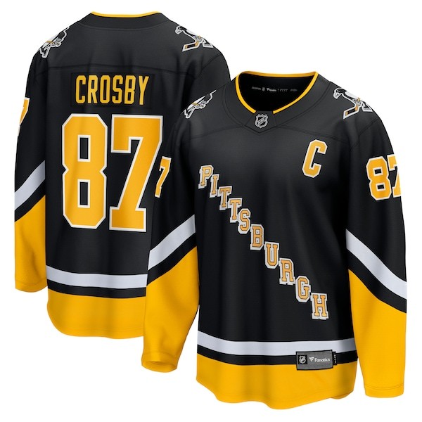 Sidney Crosby Pittsburgh Penguins Fanatics Branded 2021/22 Alternate Premier Breakaway Player Jersey - Black