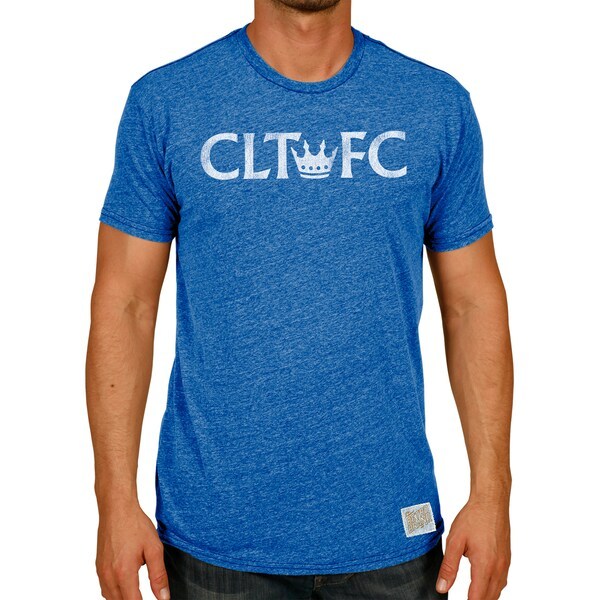 Charlotte FC Original Retro Brand Tri-Blend T-Shirt - Blue