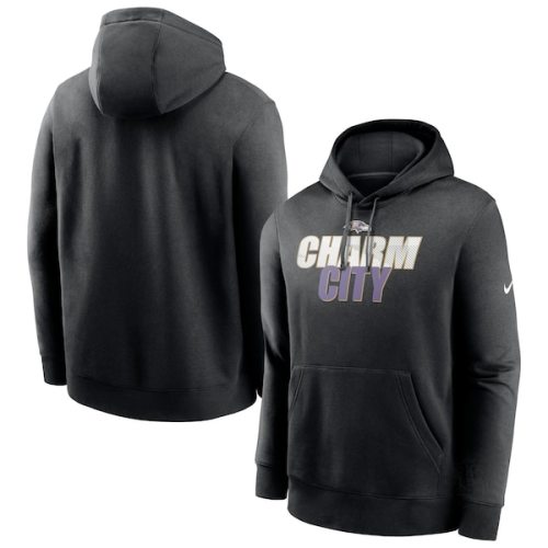 Baltimore Ravens Nike Fan Gear Local Club Pullover Hoodie - Black