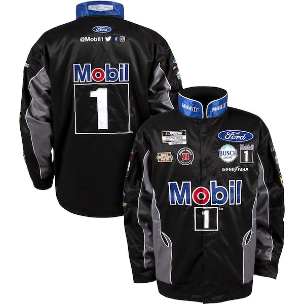 Kevin Harvick Stewart-Haas Racing Team Collection Mobil 1 Nylon Uniform Full-Snap Jacket - Black