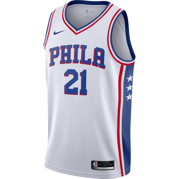 Joel Embiid Philadelphia 76ers Nike 2020/21 Swingman Jersey - White - Association Edition
