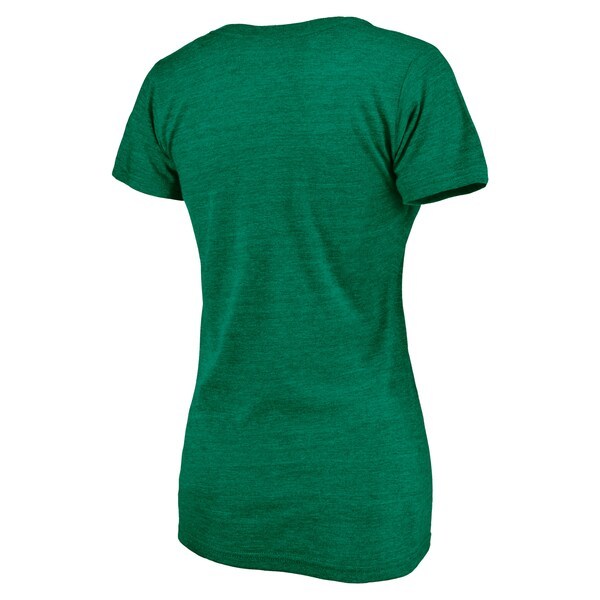 Purdue Boilermakers Fanatics Branded Women's St. Patrick's Day Celtic Crew Tri-Blend V-Neck T-Shirt - Green