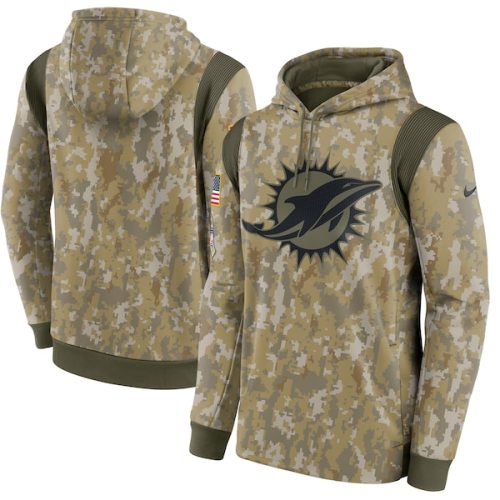 Miami Dolphins Nike 2021 Salute To Service Performance Pullover Hoodie - Camo