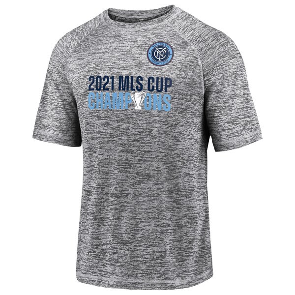 New York City FC Fanatics Branded 2021 MLS Cup Champions Emblem T-Shirt - Gray